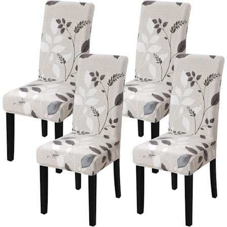 4-pakning Julestoltrekk, elastiske, avtakbare, vaskbare spisestoler