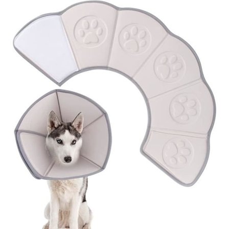 Beskyttelseskrave til hunde, katte og hvalpe - Anti-bid - Hvid