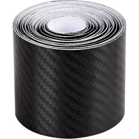 Karbonfiber Vinyl Wrap Strips Svart Karbonfiber Beskyttende Film Bil Dør med Luftutløser Kantbeskyttelse Anti-ripe Klistremerke for Interiør/Eksteriør