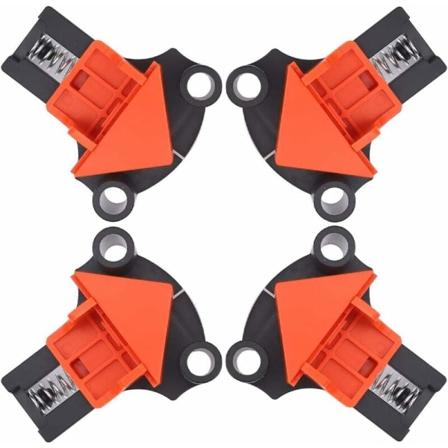 Vinkelklämmor, Vinkelspännare, 90 Graders Höger Vinkelklämma, 4-pack Justerbara Träbearbetningsklämmor, Svetsklämma