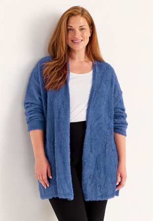 Cellbes of Sweden - Stickad, öppen cardigan - blå - för damer - 38/40