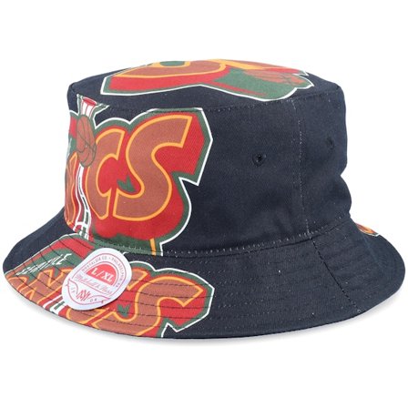 Mitchell & Ness - Negro bucket Sombrero - Seattle Supersonics NBA Cut Up Black Bucket @ Hatstore