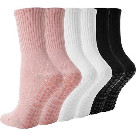 3 paria sukkia naisten Pilates-liukuestesukat Liukueste-Pilates-sukat Liukueste-joogasukat Liukuestesukat Hengittävät ja pehmeät 