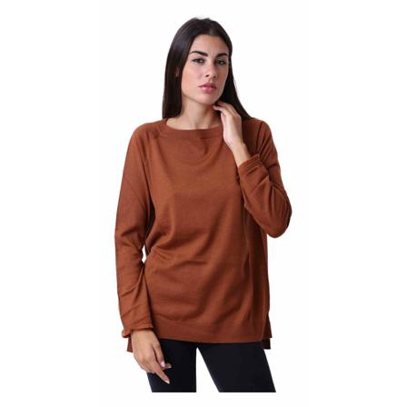 Maliparmi, Round-neck Knitwear Bruin, Dames, Maat:M