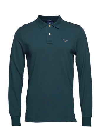 Original Pique Ls Rugger Polos Long-sleeved Vihreä GANT