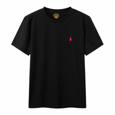 PoloRalphLauren Herre T-shirt Bomuld Kortærmet Rund Hals Pullover Tee Top Sort Størrelse M