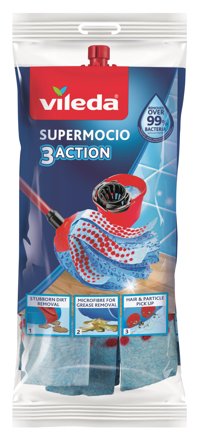 Vileda SuperMocio 3 Action Golvmopp 3action, utan skaft, Städredskap