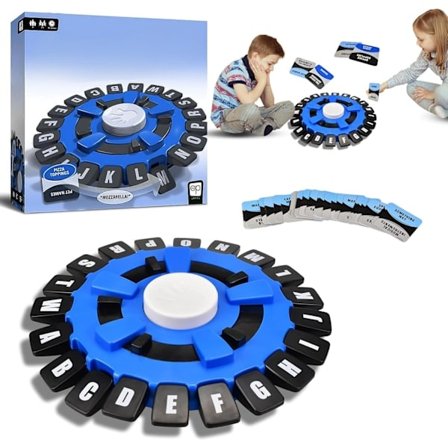 Tänkande Spel Bokstavsspel Snabbt Familjespel Roligt Ord Pusselspel Pedagogiskt Spel för Vuxna Barn Familjer (Blå)