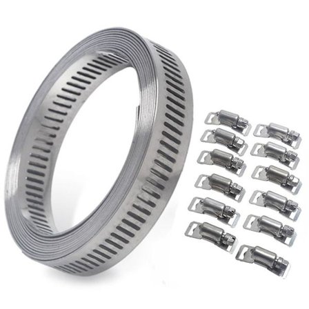 Slangeklemmer Sortiment 35 FT Metal Strap Skrue Klemmer Strapping