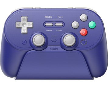 8BitDo-Pro 3 Bluetooth Gamepad Purple-Trådløs, profesjonell håndkontroller med ladedokk-Gaming Accessories-Håndkontrollere