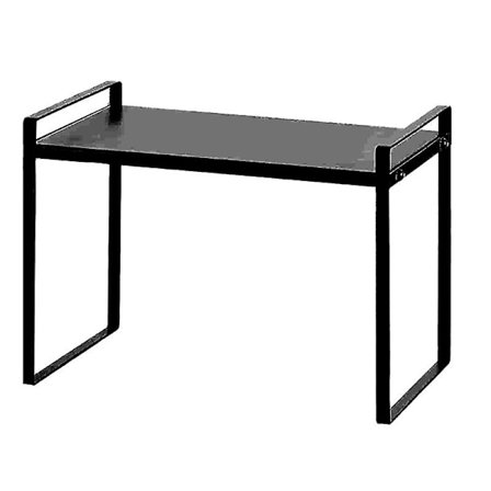 Benkeplate-organisator skap pantry kjøkkenorganisering, svart