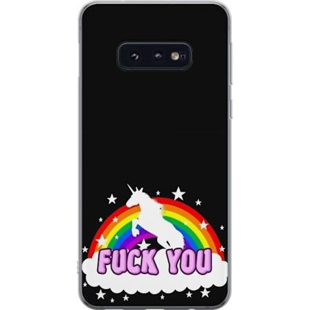 Samsung Galaxy S10e Gjennomsiktig deksel Enhjørning Regnbue