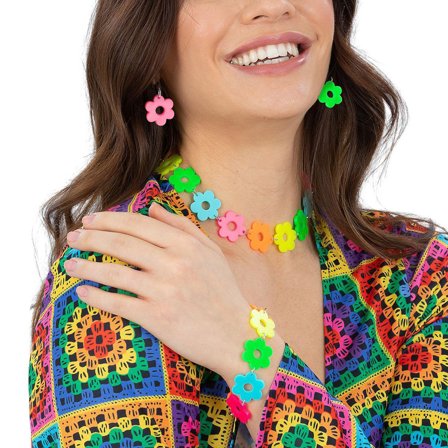Neon Flower Power Smyckesset