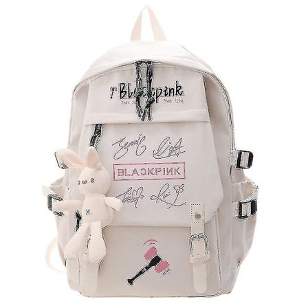 Blackpink Ryggsekk Laptop Bag Skole Bag Bookbag Med Hodetelefonport, Usb-lading&