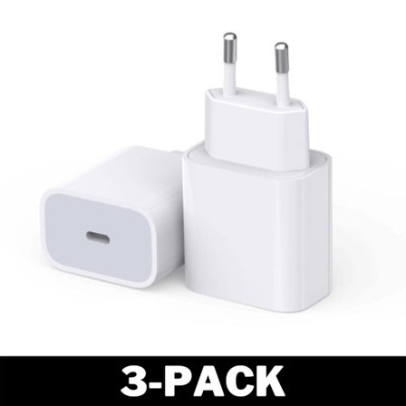 iPhone laddare för Apple 11/12/13 USB-C strömadapter 20W PD Vit