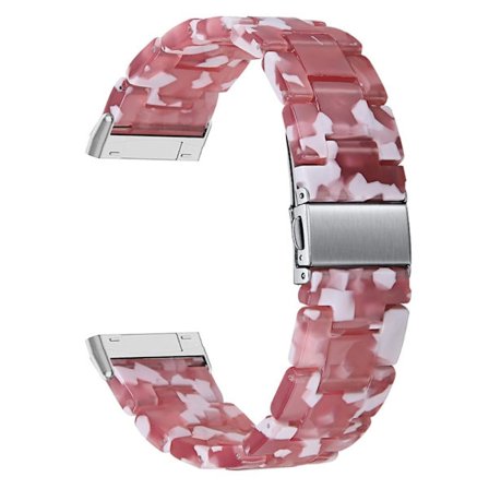 Fitbit Sense / Versa 3 klockarmband i resin-stil - Röd Blomma