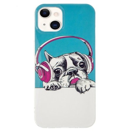 Deco iPhone 14 skal - Hund Med Hörlurar