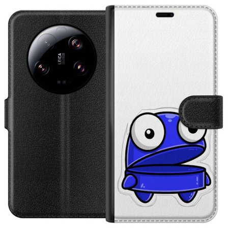 Kompatibel Tegnebogsetui til Xiaomi Xiaomi 13 Ultra Blå tegneseriefigur med åbent udtryk og store øjne i sjov illustration