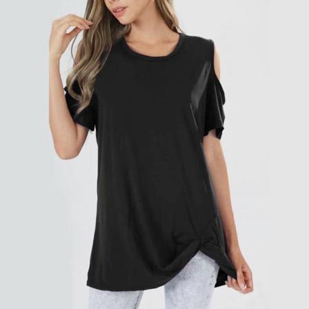 Kortärmade Kvinnor T-shirts Med Rund Hals