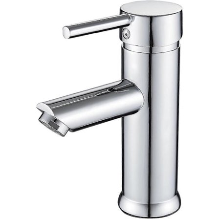 Tvättställsblandare med ett Grepp, Krompläterad Blandare, Modern Tvättställsblandare, Enkel