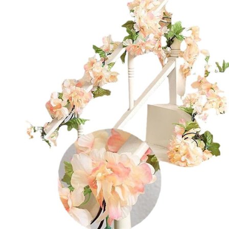 Set om 2 i champagne, med konstgjord körsbärsblomma hängande, si