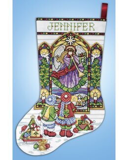 Kirjontapakkaus Joulusukka Lasimaalaus-Design Works Crafts