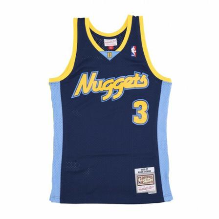 Mitchell & Ness, basketball jersey nba alternate hardwood classics no 3 allen iverson 2006-07 dennug Blauw, Heren, Maat:M