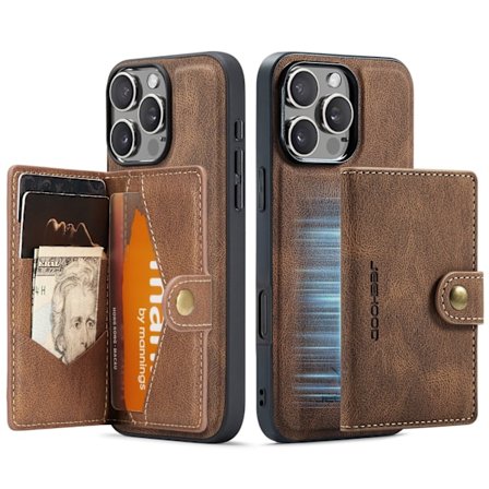 iPhone 16 Pro - Lyxigt Magnetiskt Skal med Kortfack