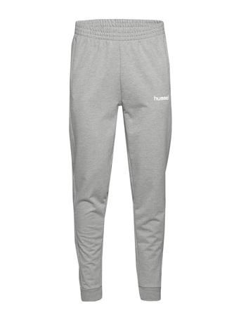 Hmlgo Cotton Pant Collegehousut Olohousut Harmaa Hummel