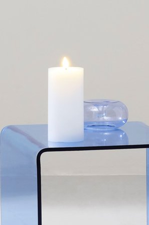 Star Trading - FLAMME FLOW blockljus LED 17,5 cm - Vit - Ljus - Från Homeroom