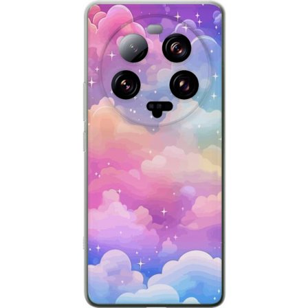 Kompatibelt Mobildeksel til Xiaomi 13 Ultra Søt enhjørning med regnbuefarget hår mot en stjernebelagt pastellbakgrunn i kawaii-stil