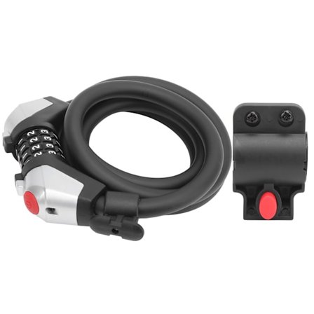 150cm/59in Pyöräilyn Turvallisuus Vaijerilukko 4 Salasanalla Teräs Lukitsematon Lukitus Pyöräilytarvike