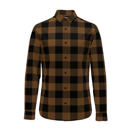 Overhemd Jack & Jones Gingham Twill Noos , Bruin , Heren , Maat: L