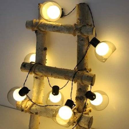 Lyslenke med 40 LED, 10M Vanntett Dekorativ Lenke for Innendørs/Utendørs, Varmhvitt Lys