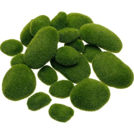 20 styks dekorative kunstige mossten Fake Green Mos Cover