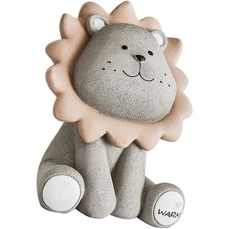 Leijona Kolikkopankki Lapset Söpö Piirretty Sika Pankki Syntymäpäivälahjat Pieni, Harmaa