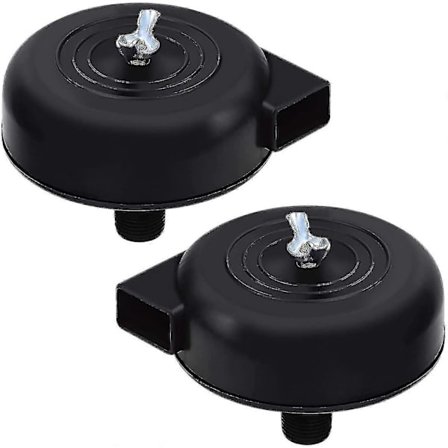 2 st Kompressorfilter, 16 mm 3/8PT Hantråd Tyst Kompressor för Luftkompressor (svart) DB