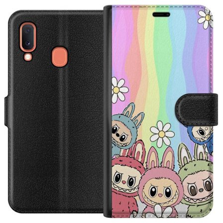 Kompatibelt Plånboksfodral till Samsung Samsung Galaxy A20e Regnbage