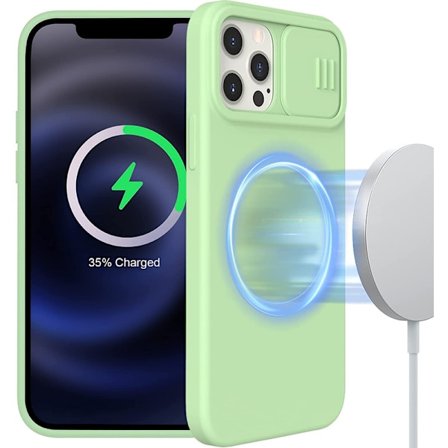 iPhone 12 Pro Ma Slide Cover Kameraskydd Grön