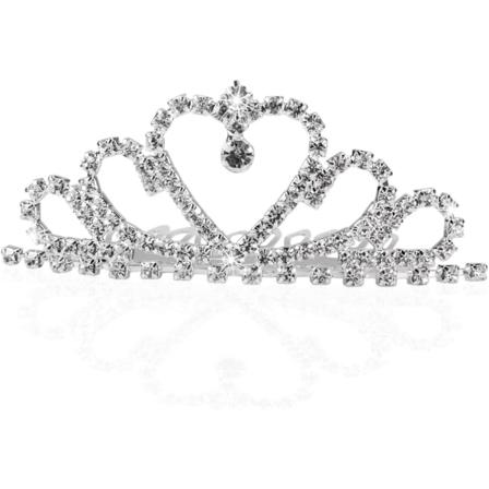 Hårklipp Rhinestone Hårklipp Rhinestone Barrettes for Kvinner Krystall Brud Hodebånd Prinsesse Tiara Kam Tiaraer