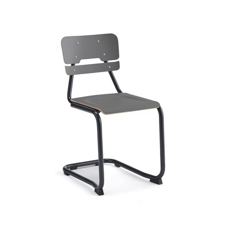 Classroom chair LEGERE I, H 450 mm, anthracite, anthracite