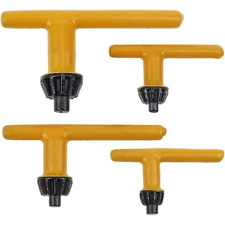 Sats med 4 universella chucknycklar T-formade stålborrnycklar 4 storlekar 6 mm 10 mm 13 mm 16 mm för elektrisk borr