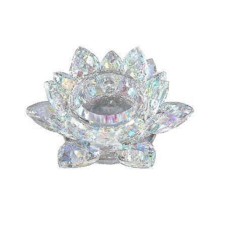 Kristall Lotus Tealjusstake Lotusblomma Önske-Ljusstake