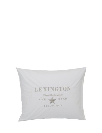 Lexington Home Hotel Embroidery White/Lt Beige Pillowcase - White - 50X60CM