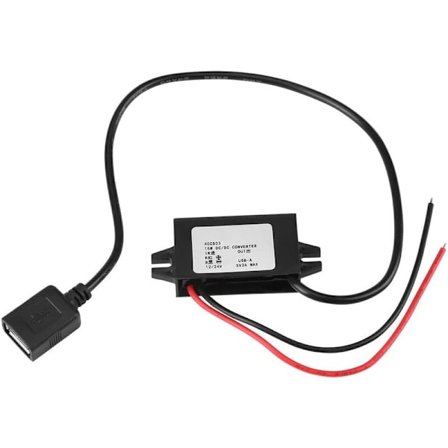 DC-DC 12V/24V till USB 5V 3A Steg-ner Adapter Konverter Vattentät Konverter Kabel