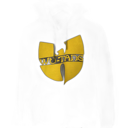 Wu-Tang svart hoodie med gul logga