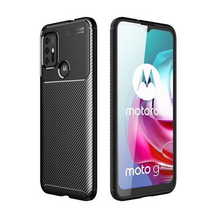 Motorola Moto G30 Karbon fiber texture Skal - Svart