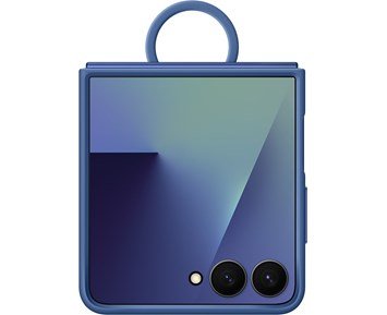 Samsung-Galaxy Flip7 Ring Case (Silicone) Dark Blue-Mykt silikondeksel med ring til Samsung Galaxy Z Flip6-Telecom accessories-Mobildeksler og 