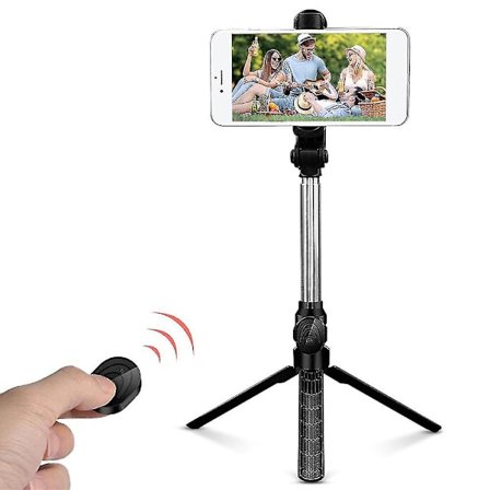 Record Golf Swing Telefonhållare Golf Analyzer Tillbehör Utdragbart telefonstativställ med fjärrkontroll - Svart A