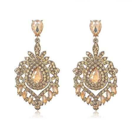 Luksuriøse Overdrevne Krystaløreringe Skinnende Rhinestone Stud Øreringe Til Kvinder Piger Bryllup Fest Je